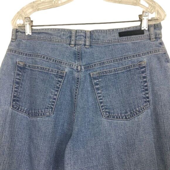 Gloria Vanderbilt Women’s Straight Leg Jeans 12 Short High Waist Blue Stretch - Picture 7 of 10